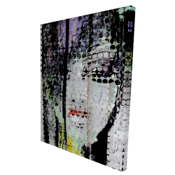 Canvas 36 x 48 - 3D - Abstract colorful woman face
