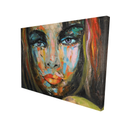 Canvas 36 x 48 - 3D - Colorful woman portrait