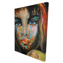Canvas 36 x 48 - 3D - Colorful woman portrait