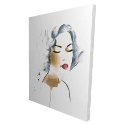 Canvas 36 x 48 - 3D - Classic woman watercolor