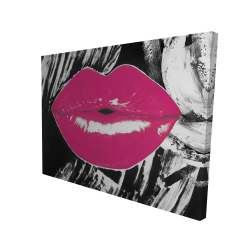 Pink glossy lips