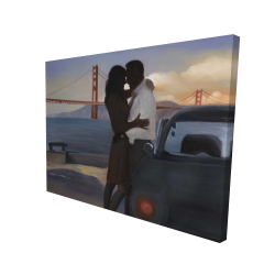 A loving couple in san francisco