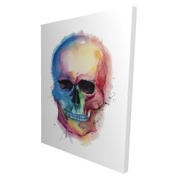 Crâne coloré aquarelle