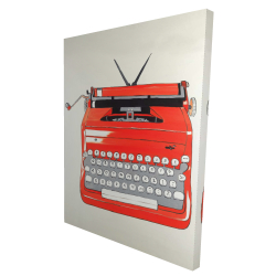 Canvas 36 x 48 - 3D - Red typewritter machine