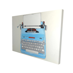 Blue typewritter machine