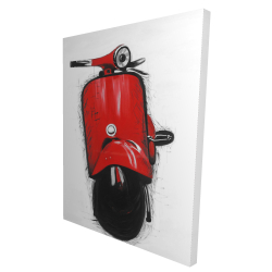 Canvas 36 x 48 - 3D - Red italian scooter