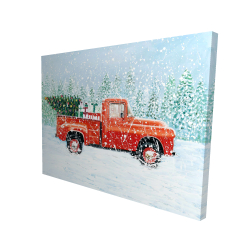 Canvas 36 x 48 - 3D - Christmas tree truck