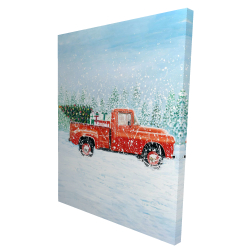 Canvas 36 x 48 - 3D - Christmas tree truck