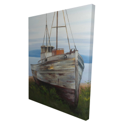 Canvas 36 x 48 - 3D - Old abandoned boat