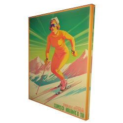 Canvas 36 x 48 - 3D - Alpine skier