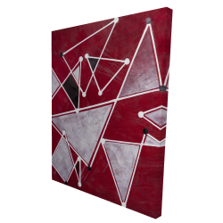 White triangles on red background