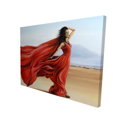 Robe rouge dans le désert