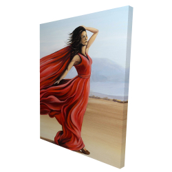 Robe rouge dans le désert