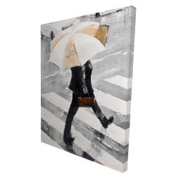 Man walking with his umbrella