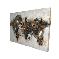 Abstract world map with typography