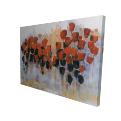 Canvas 36 x 48 - 3D - Red flowers field