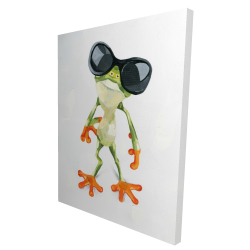 Drôle de grenouille à lunettes de soleil