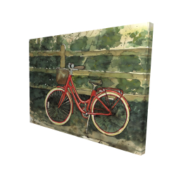 Randonnée dans les bois en bicyclette