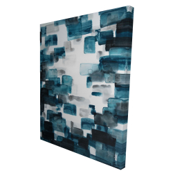 Turquoise and gray shapes