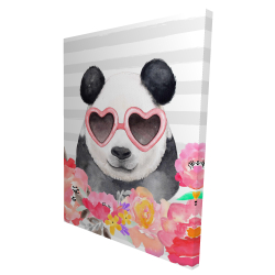 Panda with heart-shaped glasses