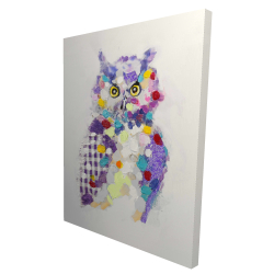 Textured abstract owl