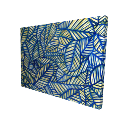 Motif de feuilles bleues