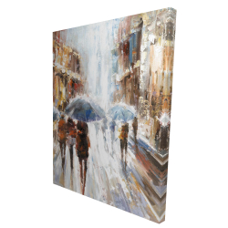 Abstract passersby in the city
