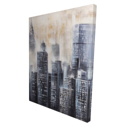 Immeubles au travers des nuages