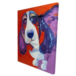 Abstract colorful basset dog