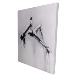 Dancer on aerial contortion
