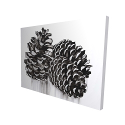 Three small pine cones