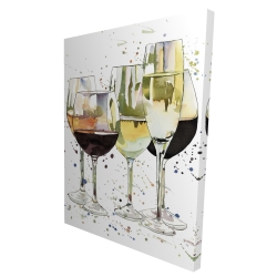 Canvas 36 x 48 - 3D - Beautiful wine glasses