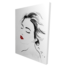 Portrait de dame sereine en noir