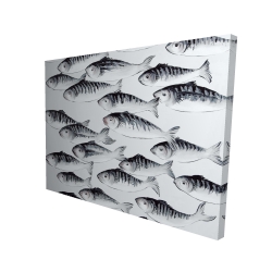 Banc de poisson gris