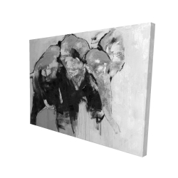 éléphant abstrait monochrome