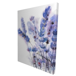 Watercolor lavender flowers