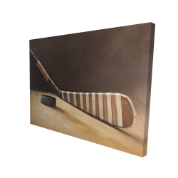 Canvas 36 x 48 - 3D - Stick and hockey puck