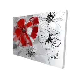 Red & gray flowers