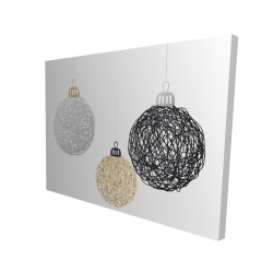 Three christmas balls
