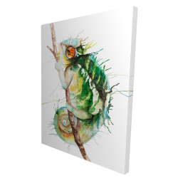 Caméléon en aquarelle