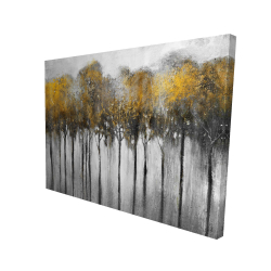 Toile 36 x 48 - 3D - Forêt abstraite jaune