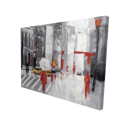 Abstract cloudy city street