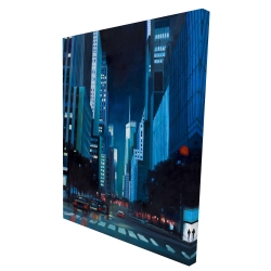 Canvas 36 x 48 - 3D - Evening in manhattan, new-york