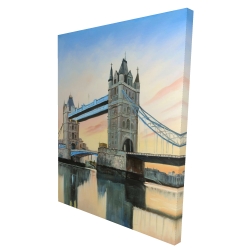 Canvas 36 x 48 - 3D - Sunset on the london bridge