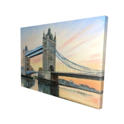 Canvas 36 x 48 - 3D - Sunset on the london bridge