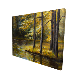 Fall landscape by the water
