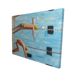 Canvas 48 x 60 - 3D - Swimmers
