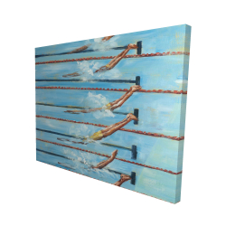 Canvas 48 x 60 - 3D - Olympic swimmers