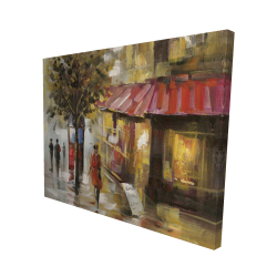 Rue abstraite avec passants