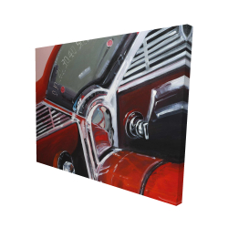 Vintage red car dashboard